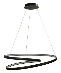 Oriel Lighting Infinity 80cm Led Spiral Pendant Black