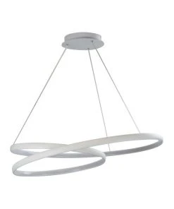 Oriel Lighting Infinity 80cm Led Spiral Pendant White