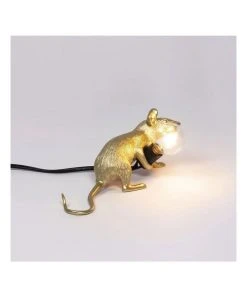 Seletti Mouse Lamp Lying - Gold Lop -The Shine Nook Sales Store 807656410 4 720x928