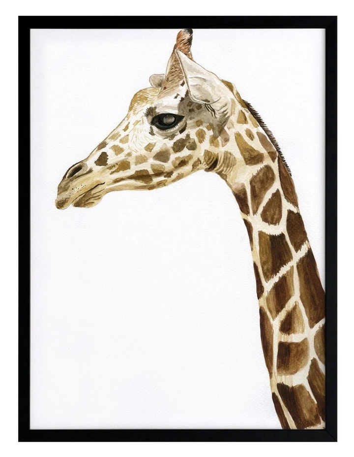 Urban Road Giraffe I Print Black Frame 1 Urban Road Giraffe I Print Black Frame