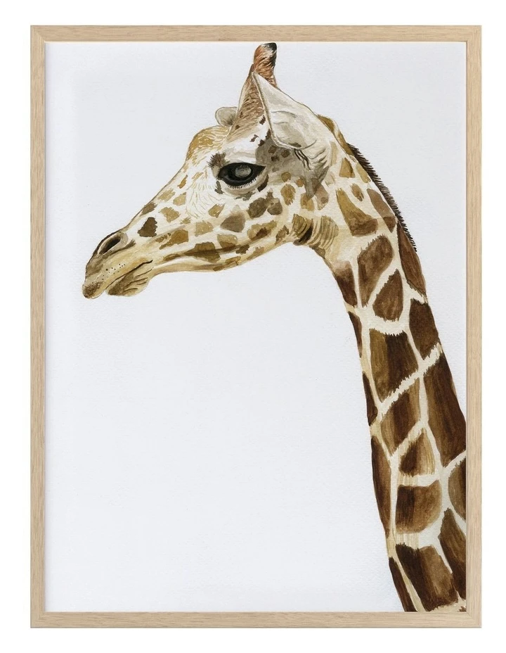 Urban Road Giraffe I Print Oak Frame 1 Urban Road Giraffe I Print Oak Frame