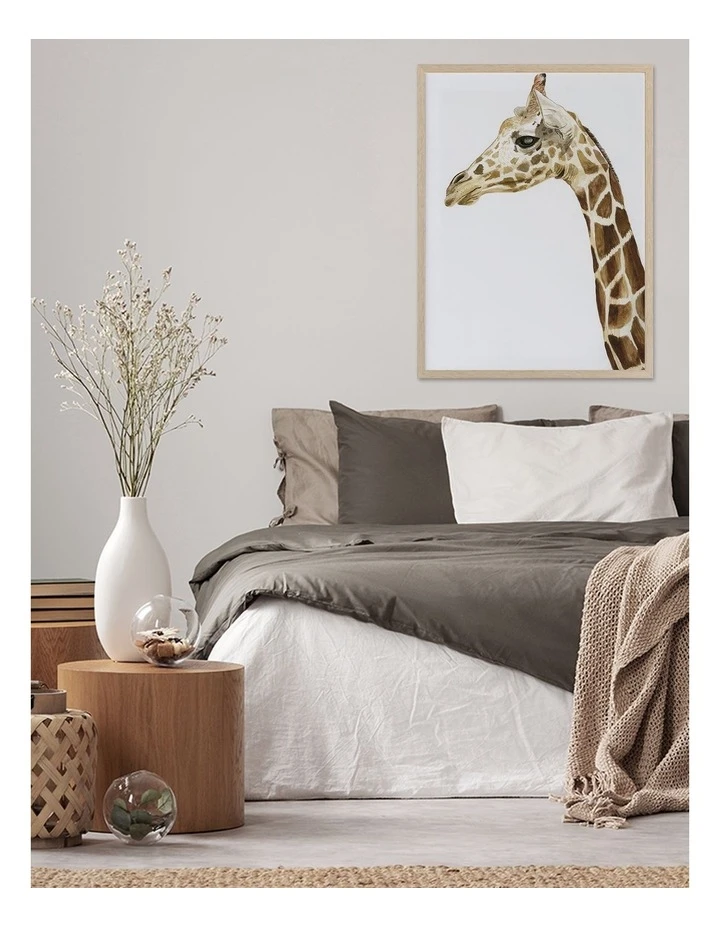 Urban Road Giraffe I Print Oak Frame 2 Urban Road Giraffe I Print Oak Frame - Image 2