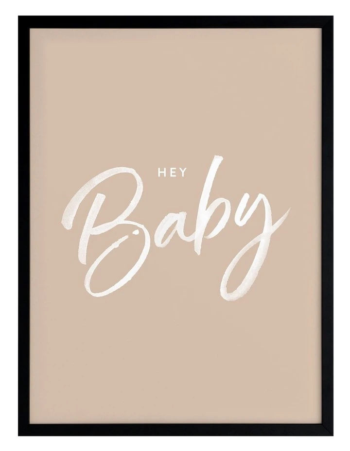 Urban Road Hey Baby Print Black Frame 1 Urban Road Hey Baby Print Black Frame