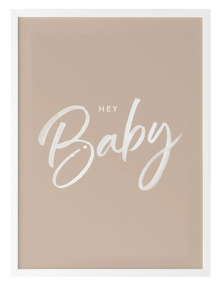 Urban Road Hey Baby Print White Frame 1 Urban Road Hey Baby Print White Frame