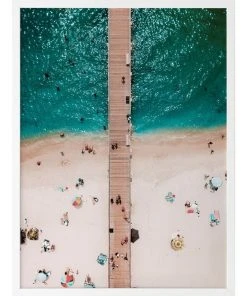Urban Road Under The Boardwalk White Frame