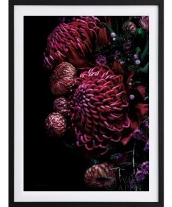 Urban Road Waratah Bouquet Black Frame