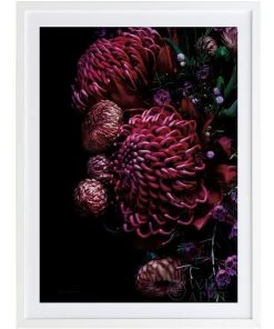 Urban Road Waratah Bouquet White Frame