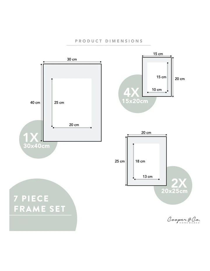 Cooper & Co Instant Gallery Wall 7 Piece Frame Set Oak 6 Cooper & Co Instant Gallery Wall 7 Piece Frame Set Oak - Image 6