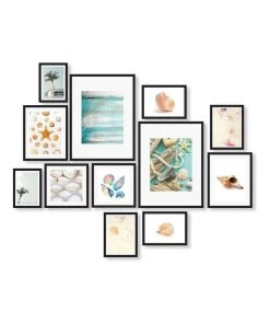 Generic Instant Gallery Wall 12 Piece Frame Set Black