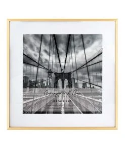 Cooper & Co 40x40cm Mat to 30x30cm Metallicus Metal Photo Frame Gold