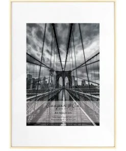 Cooper & Co A1 Mat to A2 Metallicus Metal Photo Frame Gold