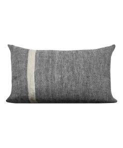 Aura Home Herringbone Rectangle Cushion in Charcoal