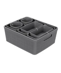 BOX SWEDEN 10pc Ivy Weave Basket Home Organisation Set Storage Container Assort. 10 BOX SWEDEN 10pc Ivy Weave Basket Home Organisation Set Storage Container Assort. -The Shine Nook Sales Store 814098520 4 720x928