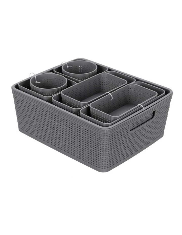BOX SWEDEN 10pc Ivy Weave Basket Home Organisation Set Storage Container Assort. 4 BOX SWEDEN 10pc Ivy Weave Basket Home Organisation Set Storage Container Assort. - Image 4