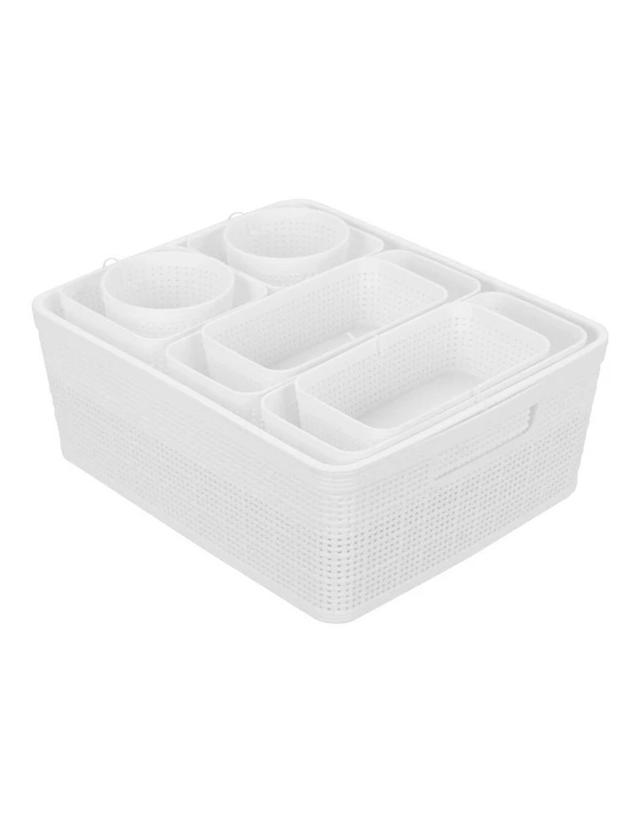BOX SWEDEN 10pc Ivy Weave Basket Home Organisation Set Storage Container Assort. 6 BOX SWEDEN 10pc Ivy Weave Basket Home Organisation Set Storage Container Assort. - Image 6