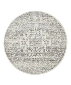 Rug Culture Chrome Addison Silver Round Rug