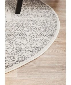 Rug Culture Chrome Addison Silver Round Rug -The Shine Nook Sales Store 815152780 5 720x928