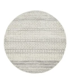 Rug Culture Chrome Harper Silver Round Rug