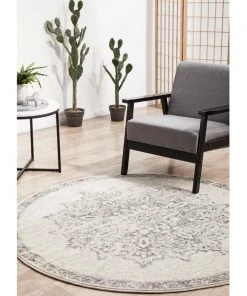 Rug Culture Chrome Rita Silver Round Rug 9 Rug Culture Chrome Rita Silver Round Rug -The Shine Nook Sales Store 815154040 3 720x928