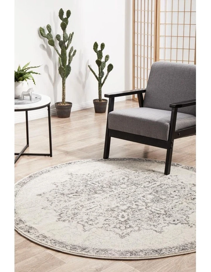 Rug Culture Chrome Rita Silver Round Rug 3 Rug Culture Chrome Rita Silver Round Rug - Image 3