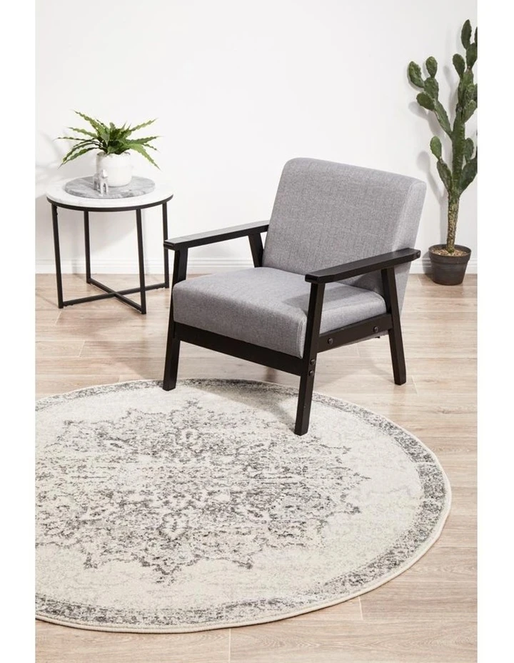 Rug Culture Chrome Rita Silver Round Rug 4 Rug Culture Chrome Rita Silver Round Rug - Image 4