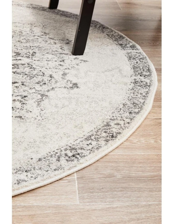 Rug Culture Chrome Rita Silver Round Rug 6 Rug Culture Chrome Rita Silver Round Rug - Image 6