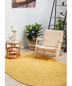Rug Culture Bondi Yellow Oval Rug -The Shine Nook Sales Store 815158180 4 720x928