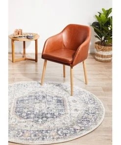 Rug Culture Mayfair Lorissa Blue Round Rug -The Shine Nook Sales Store 815158360 3 720x928