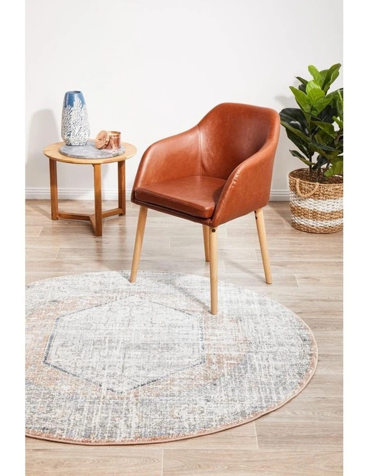 Rug Culture Mayfair Lorissa Peach Round Rug 3 Rug Culture Mayfair Lorissa Peach Round Rug - Image 3