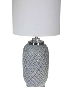 Madras Link Pineapple Blue Lamp & Shade