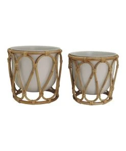 Madras Link Wembley White Planter Set
