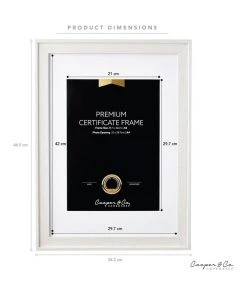 Cooper & Co 2pk A3 Noose Certificate Frame White -The Shine Nook Sales Store 816638500 6 720x928