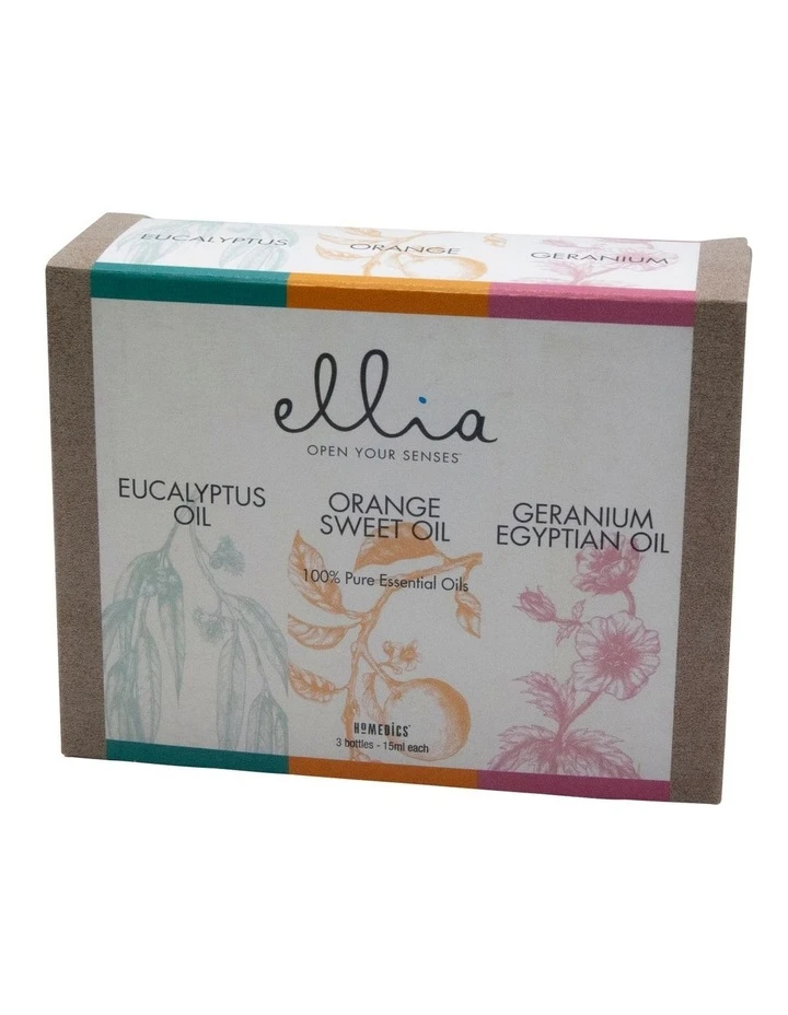 Ellia Eucalyptus/Orange/Geranium Essential Oil 15ml 3 Pack 2 Ellia Eucalyptus/Orange/Geranium Essential Oil 15ml 3 Pack - Image 2