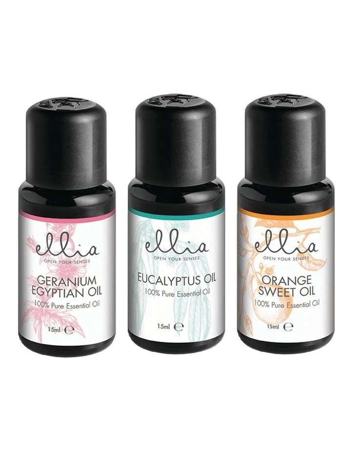 Ellia Eucalyptus/Orange/Geranium Essential Oil 15ml 3 Pack 4 Ellia Eucalyptus/Orange/Geranium Essential Oil 15ml 3 Pack - Image 4
