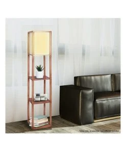 Sarantino Etagere Floor Lamp Off-white Fabric Shade Reading Oak Wood Finish 11 Sarantino Etagere Floor Lamp Off-white Fabric Shade Reading Oak Wood Finish -The Shine Nook Sales Store 828974980 6 720x928