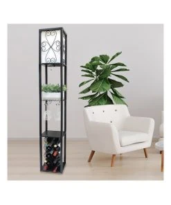 Sarantino Metal Etagere Floor Lamp Stand Shade With Wine Holder Shelf Shelves Storage 11 Sarantino Metal Etagere Floor Lamp Stand Shade With Wine Holder Shelf Shelves Storage -The Shine Nook Sales Store 828975700 6 720x928