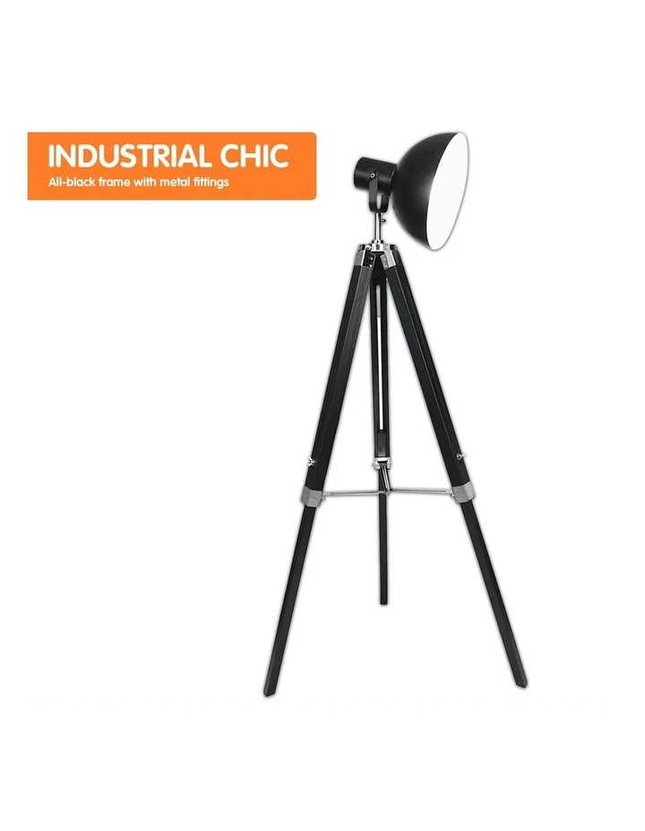 Sarantino Tripod Floor Spot Lamp With Adjustable Height Metal Shade Black Reading Light 4 Sarantino Tripod Floor Spot Lamp With Adjustable Height Metal Shade Black Reading Light - Image 4