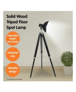 Sarantino Tripod Floor Spot Lamp With Adjustable Height Metal Shade Black Reading Light 13 Sarantino Tripod Floor Spot Lamp With Adjustable Height Metal Shade Black Reading Light -The Shine Nook Sales Store 828976330 7 720x928
