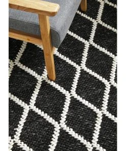 Rug Culture Huxley Black Rug -The Shine Nook Sales Store 830583640 3 720x928
