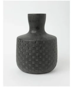Darren Palmer Black Textured Vase 30cm