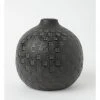 Darren Palmer Black Textured Vase 20cm