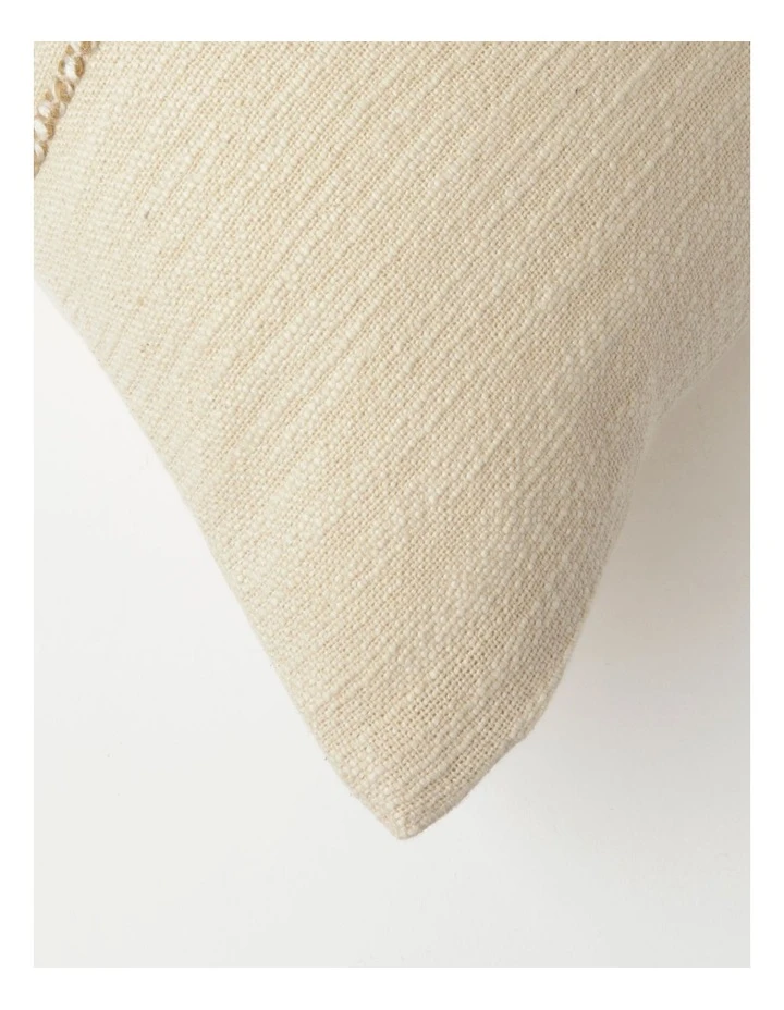 Australian House & Garden Wollongbar Jute Stripe Panel Cotton 50X50cm Cushion Natural 2 Australian House & Garden Wollongbar Jute Stripe Panel Cotton 50X50cm Cushion Natural - Image 2