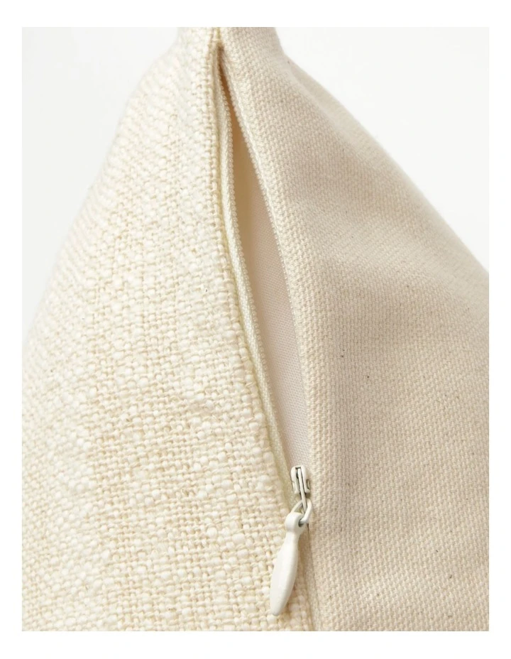 Australian House & Garden Wollongbar Jute Stripe Panel Cotton 50X50cm Cushion Natural 4 Australian House & Garden Wollongbar Jute Stripe Panel Cotton 50X50cm Cushion Natural - Image 4