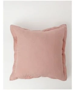 Heritage Hilltop Flanged Linen 50X50cm Cushion Rose Pink