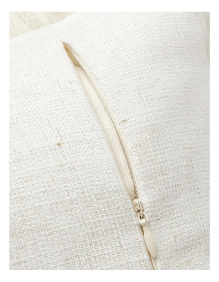 Vue Calido Leaf Print With Fringe Cushion Pink 4 Vue Calido Leaf Print With Fringe Cushion Pink - Image 4