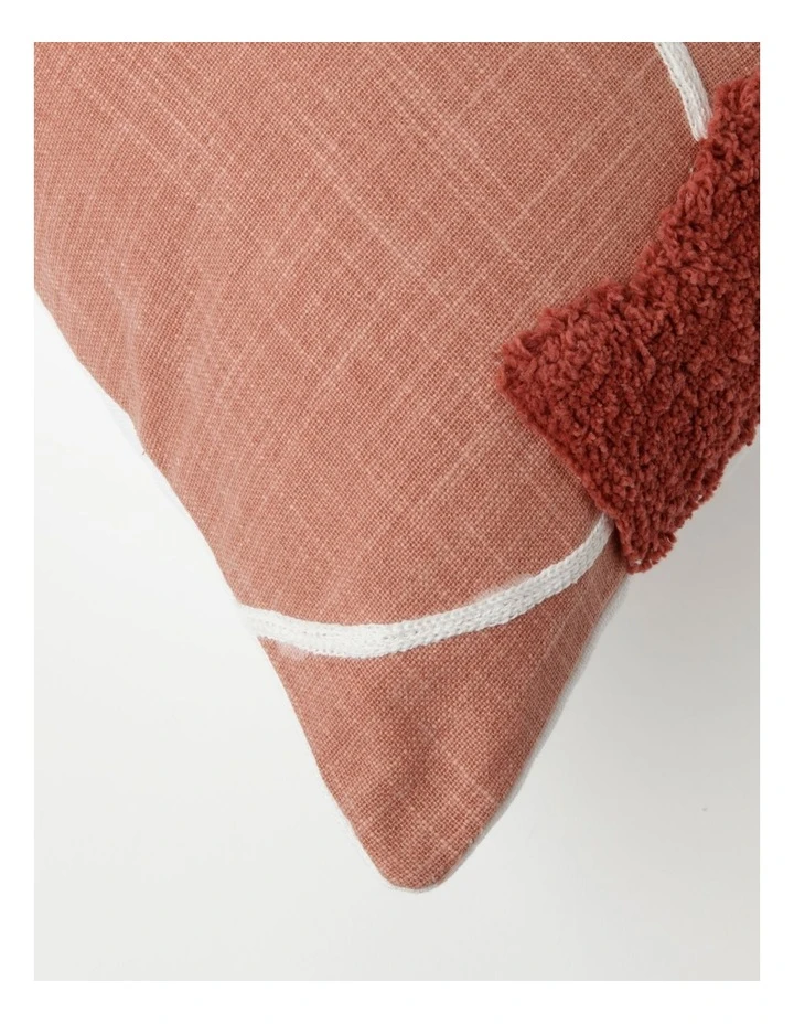 Vue Vega Geometric Embroidered Cushion Terracotta 2 Vue Vega Geometric Embroidered Cushion Terracotta - Image 2