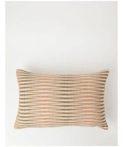 Vue Jacinto Jacquard Stripe Breakfast Cushion in Pink