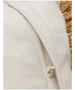 Australian House & Garden Coorabell Raffia & Cotton With Fringe Cushion Natural -The Shine Nook Sales Store 832962070 4 720x928