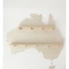 Milkshake Australian Map 74.2 x10 x59.8cm Wall Shelf Natural