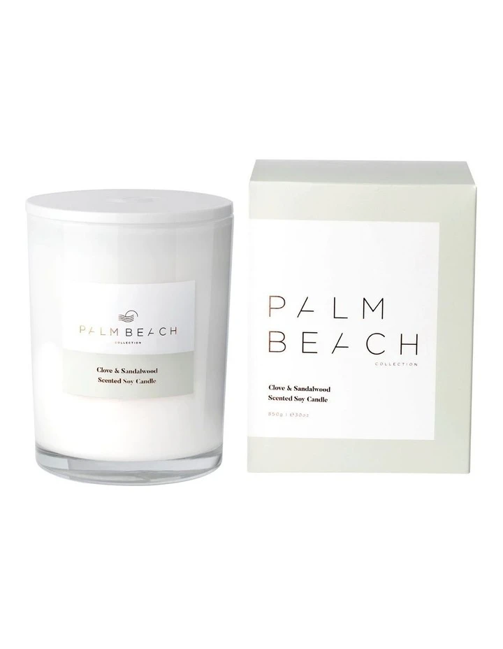 Palm Beach Collection Clove & Sandalwood 850g Scented Soy Deluxe Candle 1 Palm Beach Collection Clove & Sandalwood 850g Scented Soy Deluxe Candle